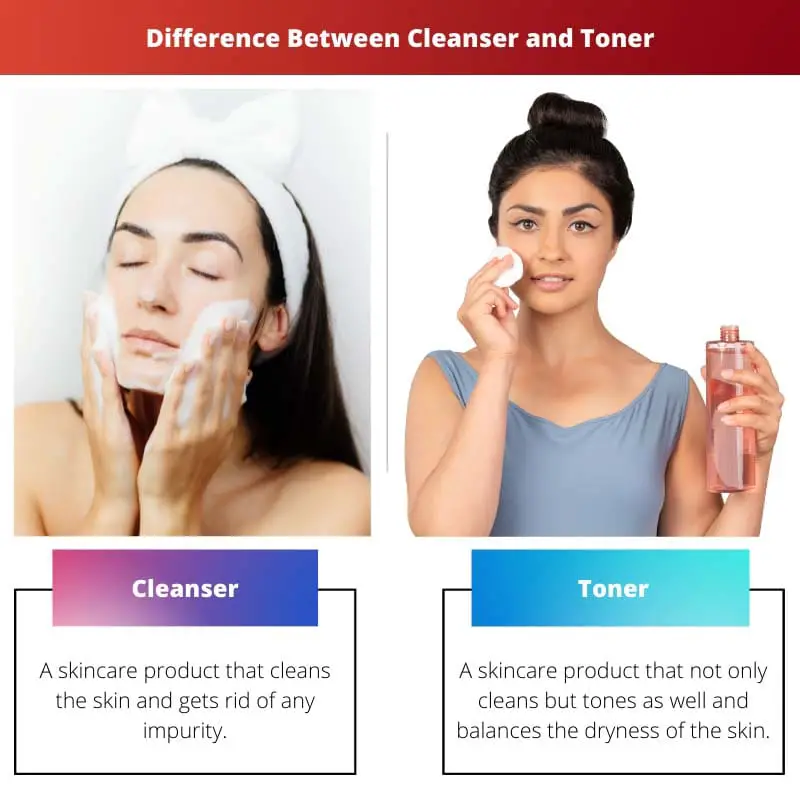 Difference Between Cleanser and Toner