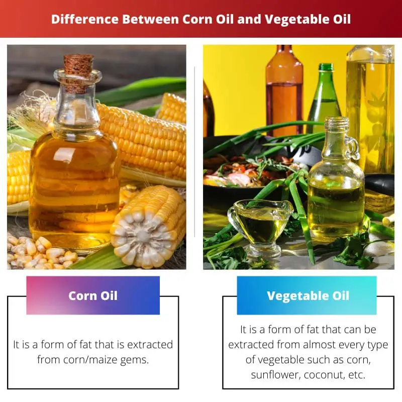 Difference Between Corn Oil and Vegetable Oil