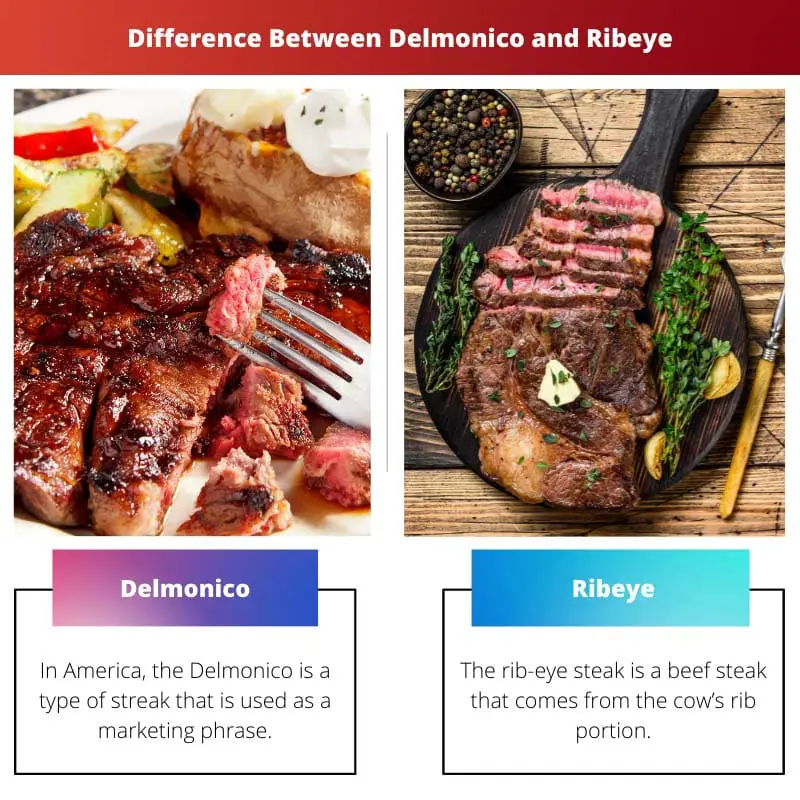 Difference Between Delmonico and Ribeye