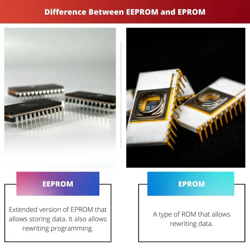 Difference Between EEPROM and EPROM