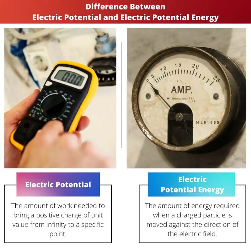 Difference Between Electric Potential and Electric Potential Energy