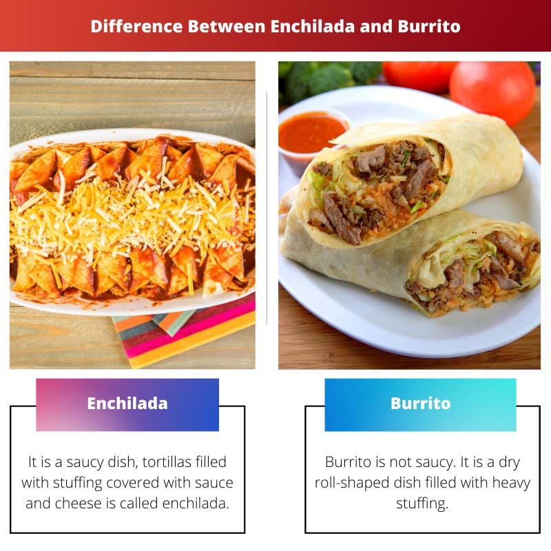 Difference Between Enchilada and Burrito