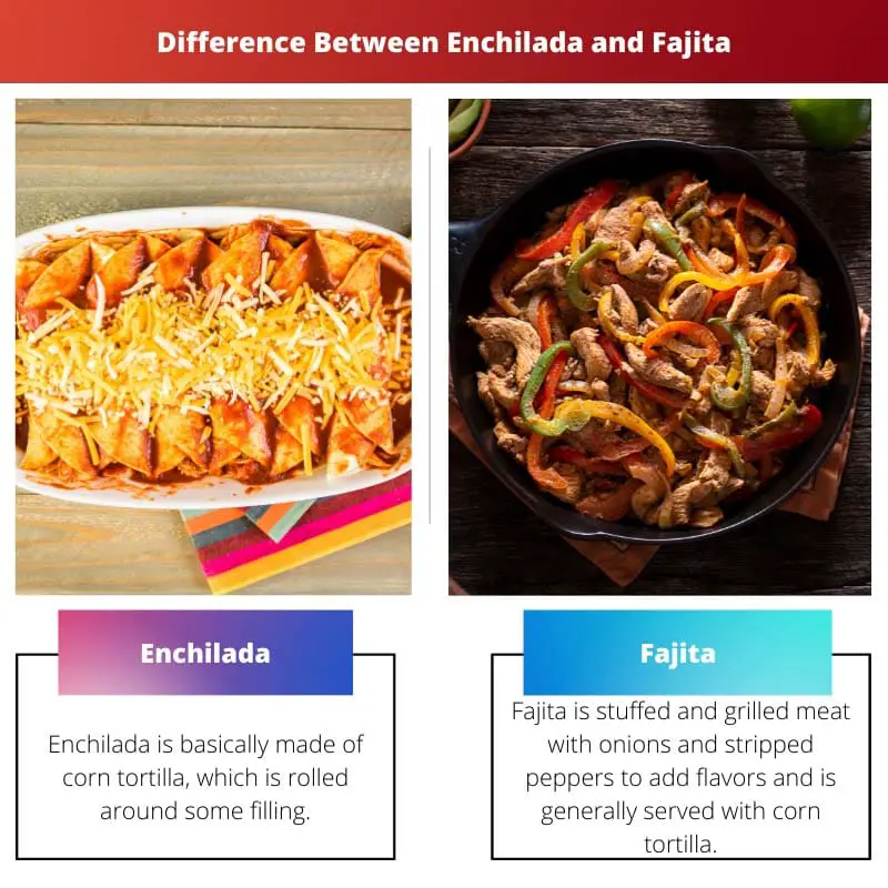 Difference Between Enchilada and Fajita