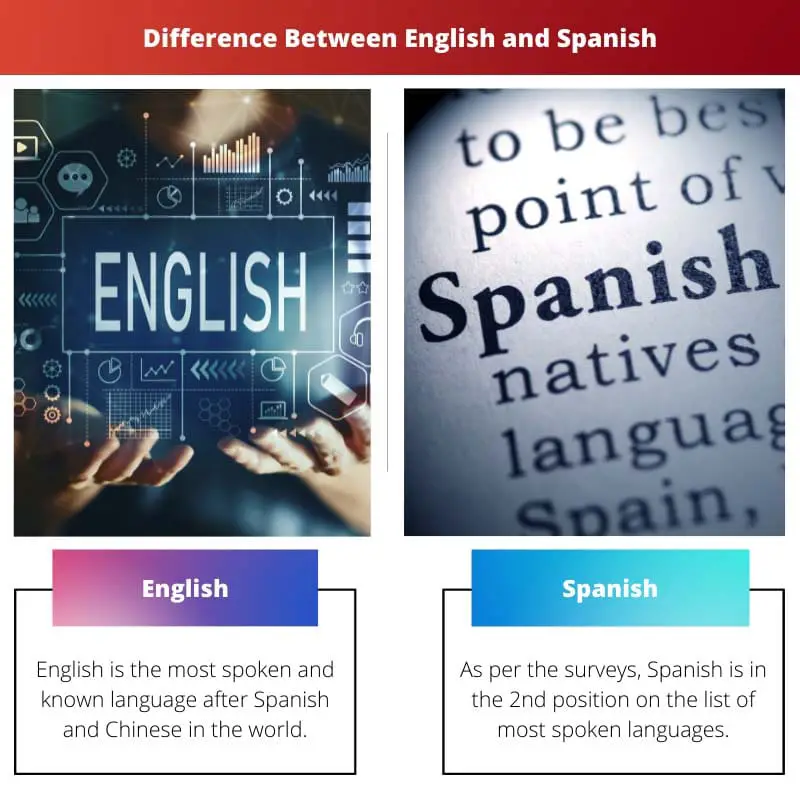 Difference Between English and Spanish