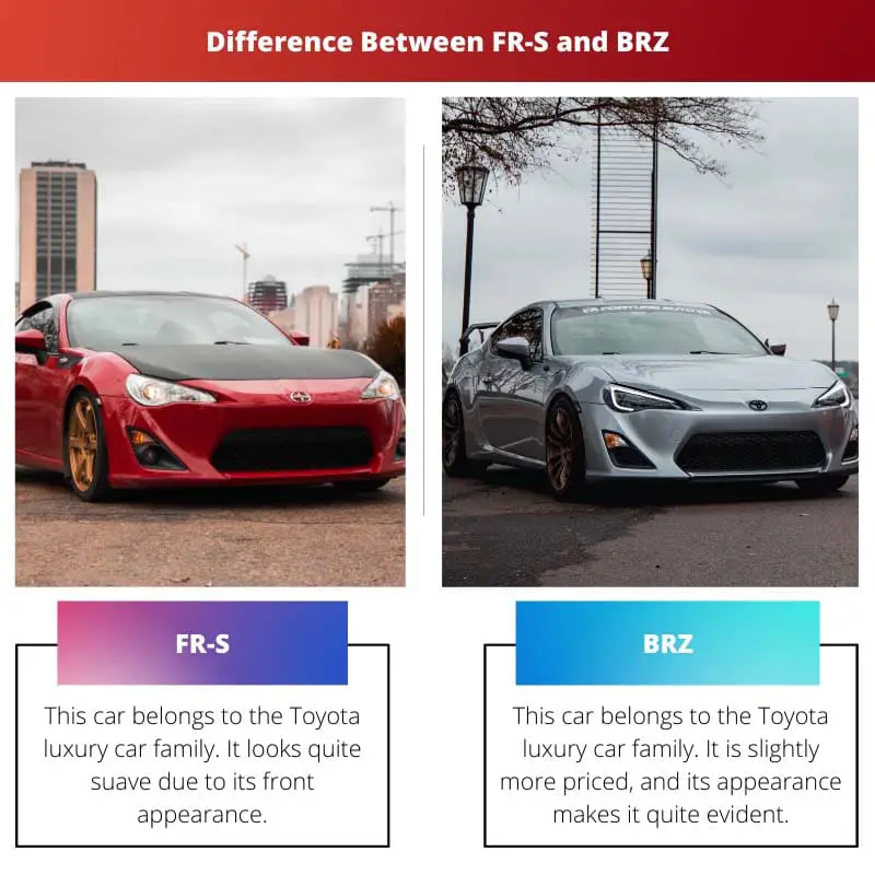 Difference Between FR S and BRZ