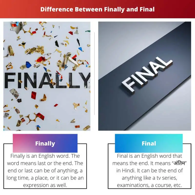 Difference Between Finally and Final