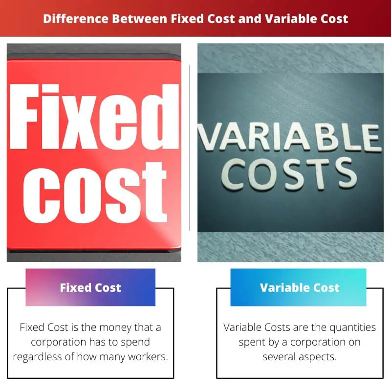 Difference Between Fixed Cost and Variable Cost