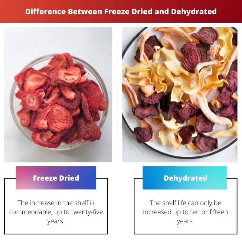 Difference Between Freeze Dried and Dehydrated