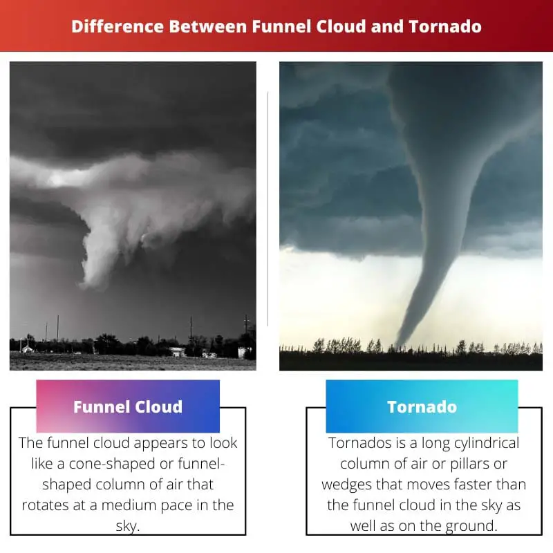 Difference Between Funnel Cloud and Tornado