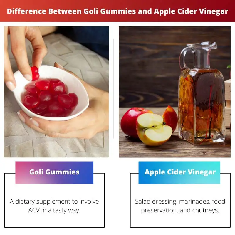 Difference Between Goli Gummies and Apple Cider Vinegar