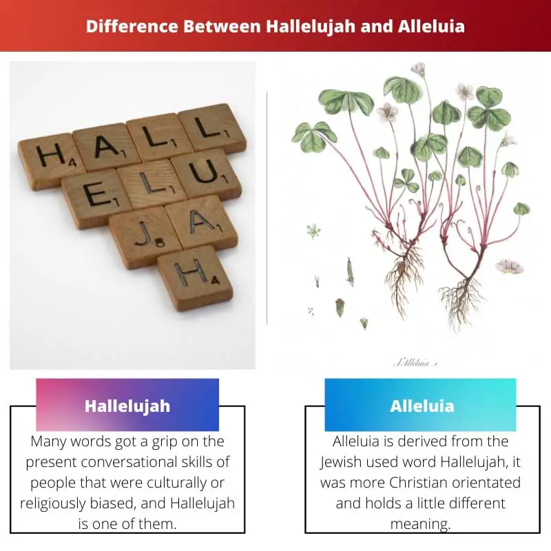 Difference Between Hallelujah and Alleluia