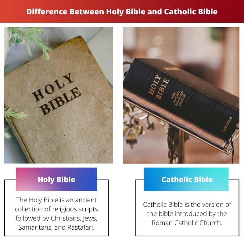 Difference Between Holy Bible and Catholic Bible