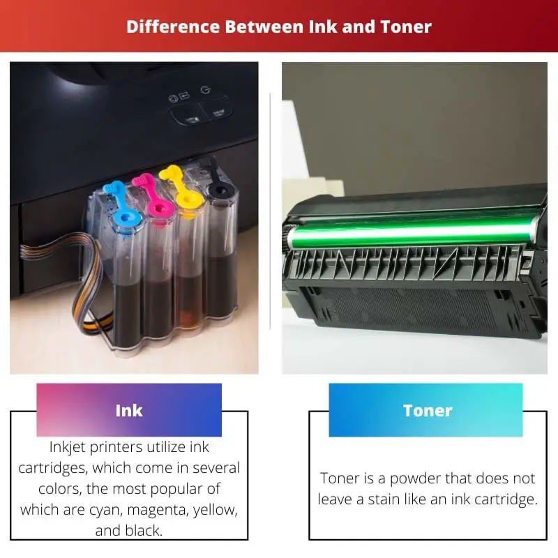 Difference Between Ink and Toner