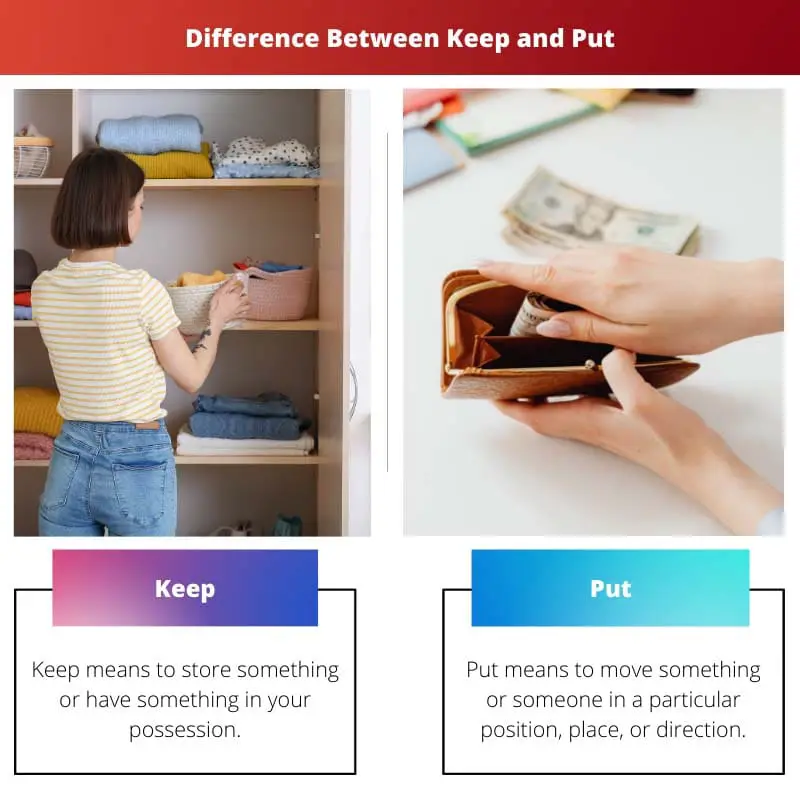 Difference Between Keep and Put