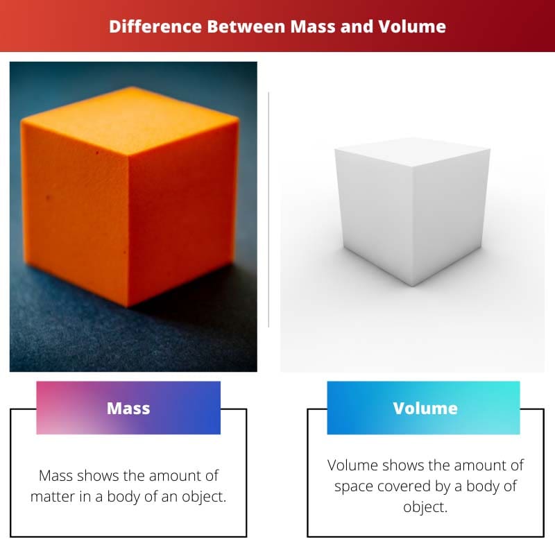 Difference Between Mass and Volume