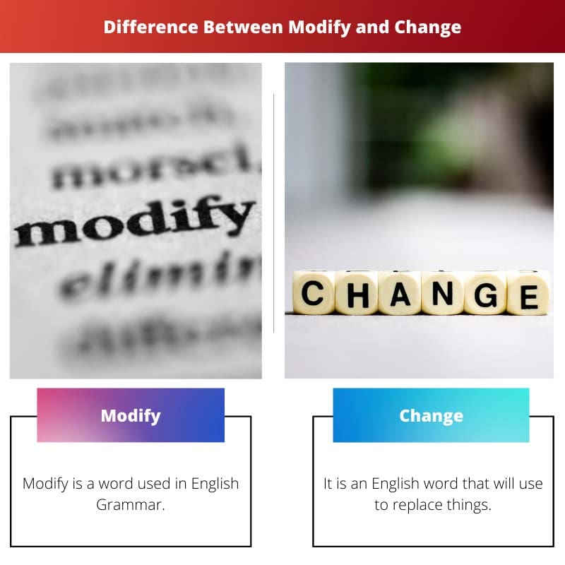 Difference Between Modify and Change