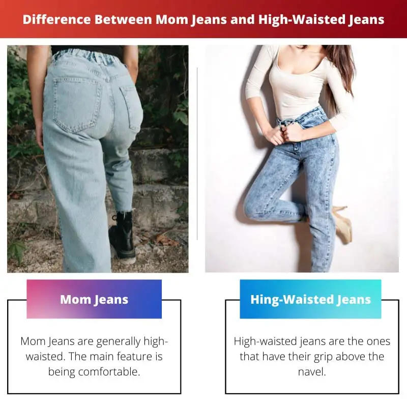 Difference Between Mom Jeans and High Waisted Jeans