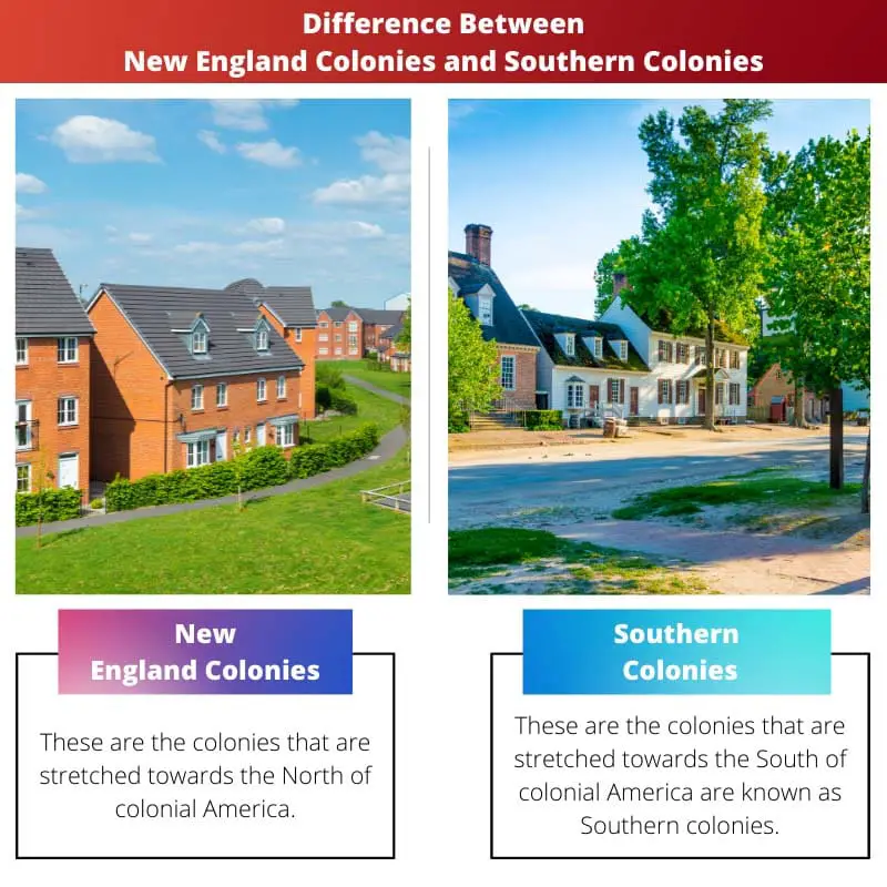 Difference Between New England Colonies and Southern Colonies