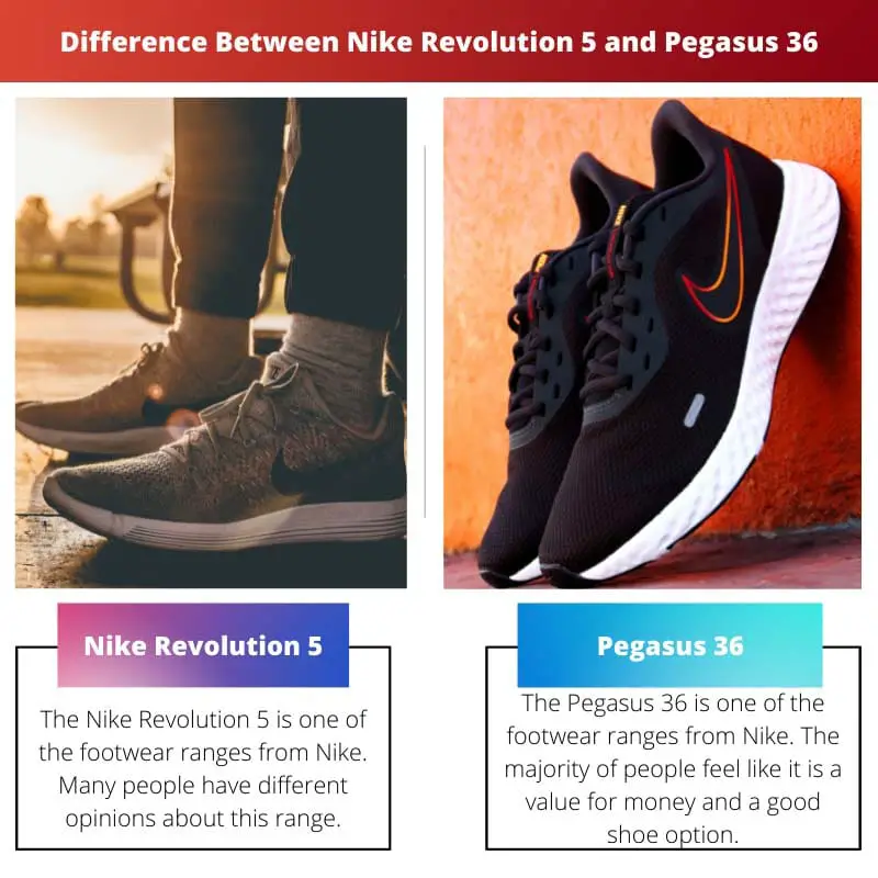 Difference Between Nike Revolution 5 and Pegasus 36