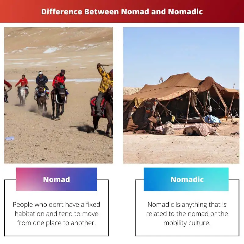 Difference Between Nomad and Nomadic