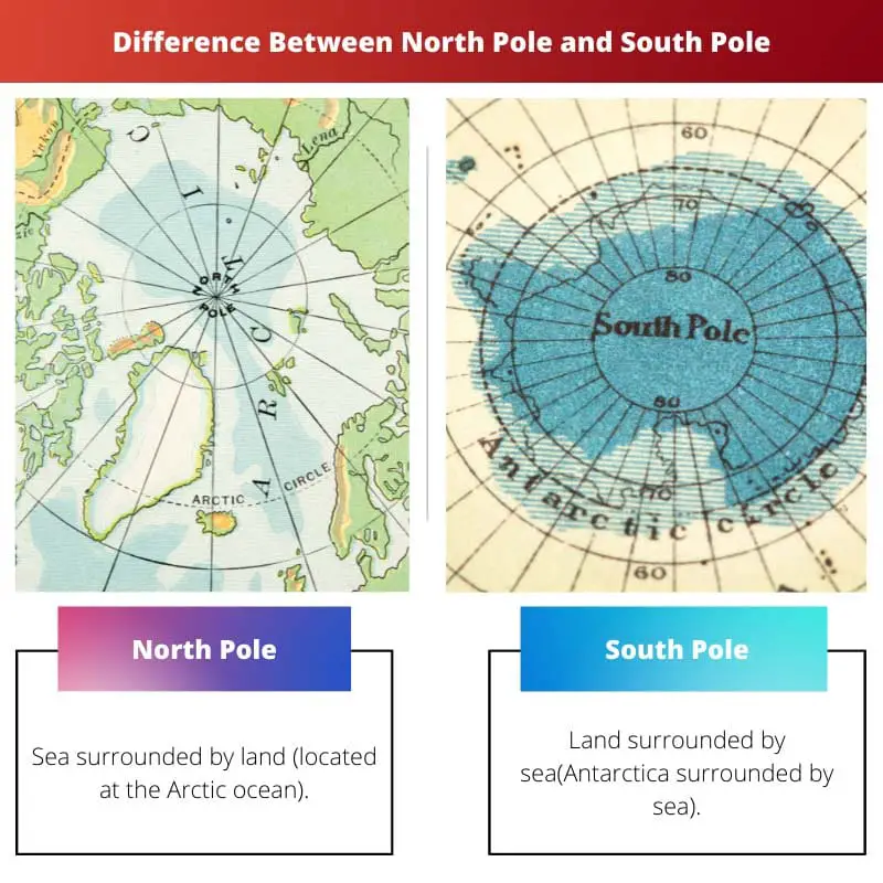 Difference Between North Pole and South Pole