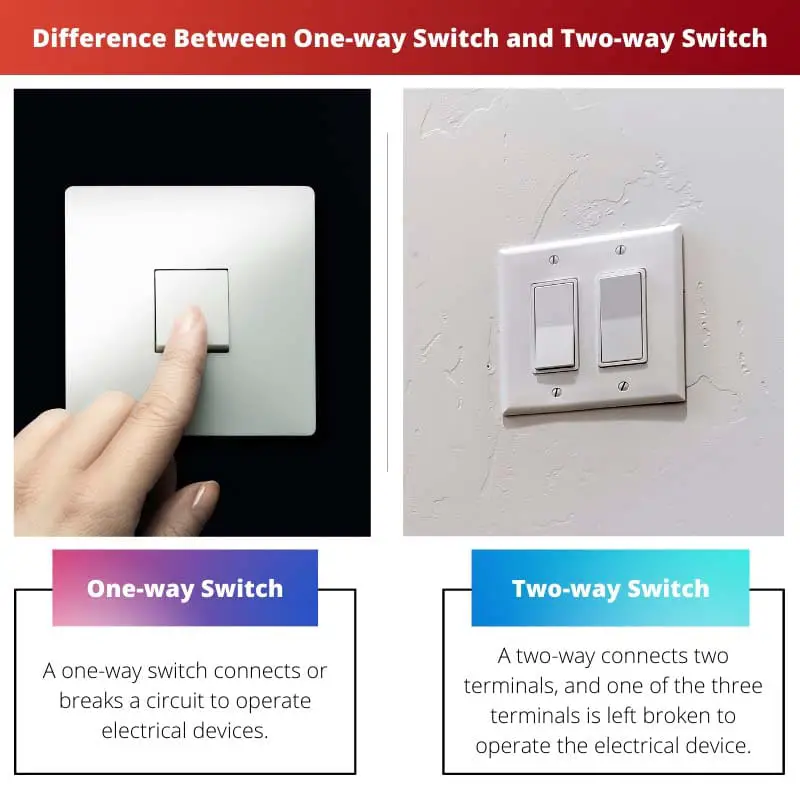 Difference Between One way Switch and Two Way Switch