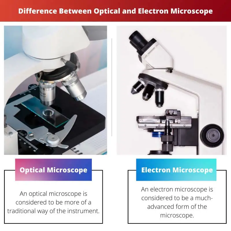Difference Between Optical and Electron Microscope