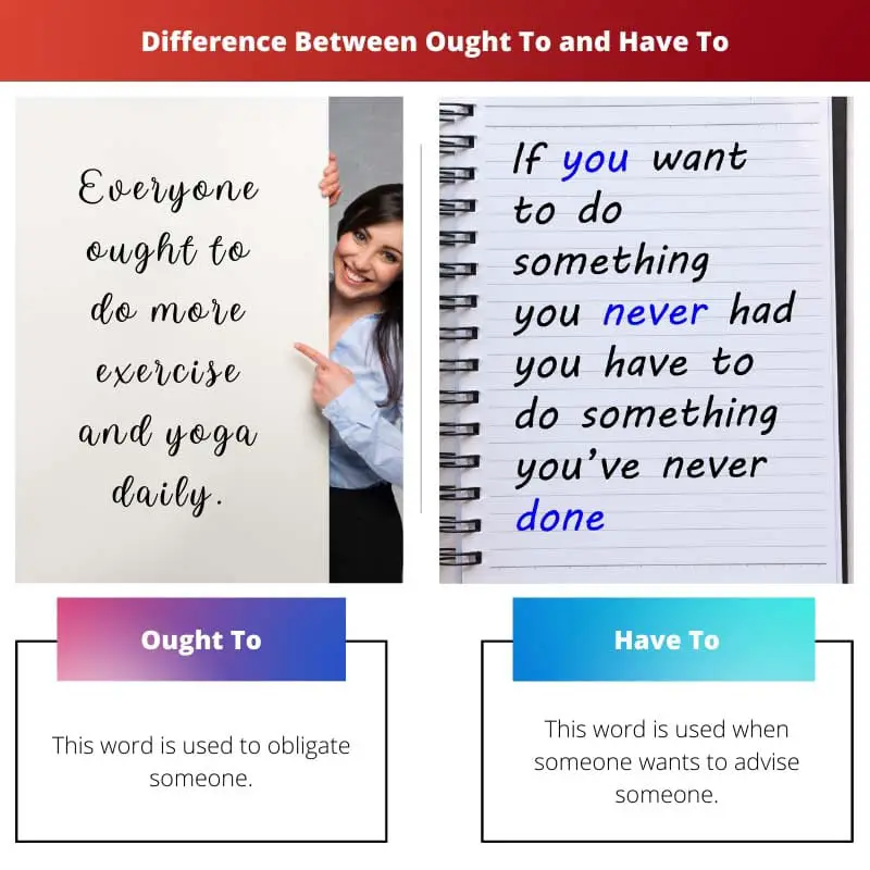 Difference Between Ought To and Have To