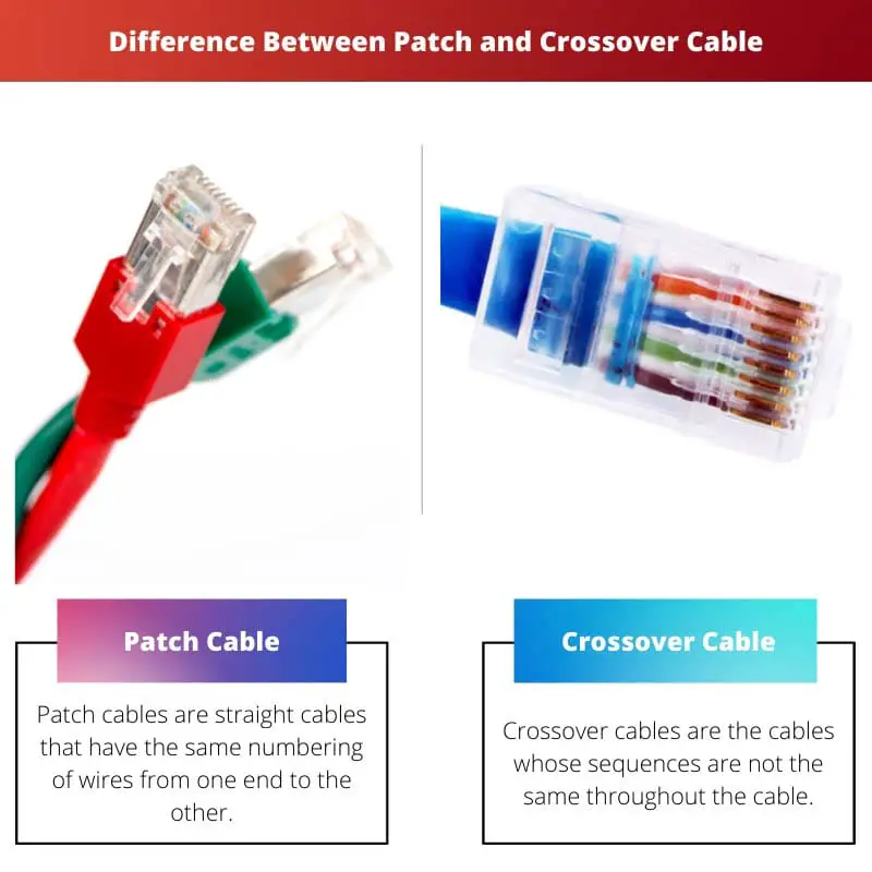 Difference Between Patch and Crossover Cable