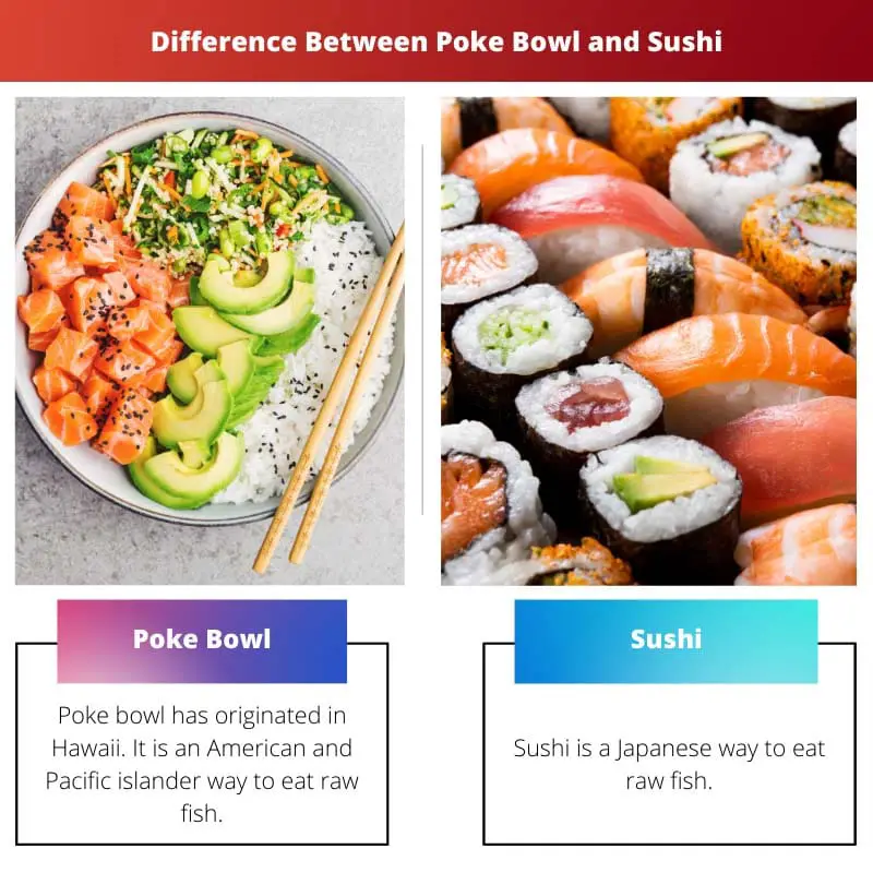 Difference Between Poke Bowl and Sushi