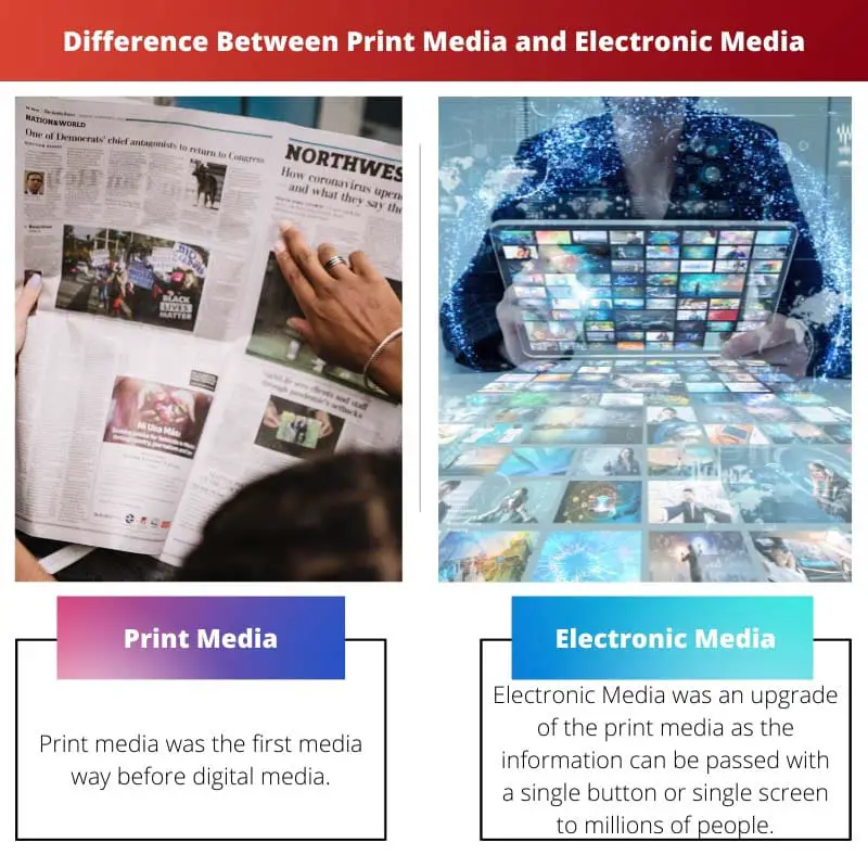 Difference Between Print Media and Electronic Media