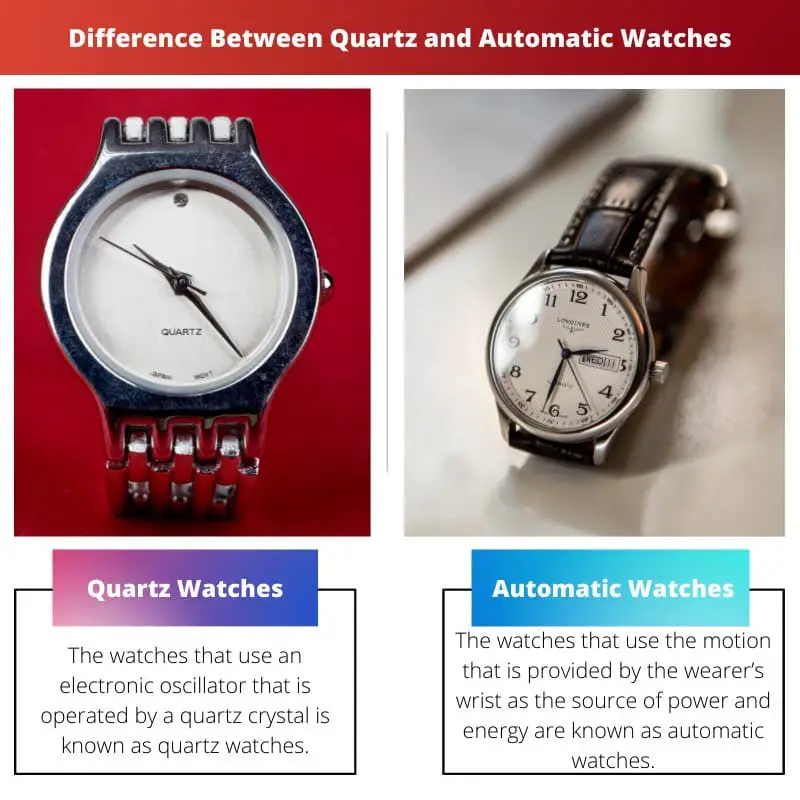 Difference Between Quartz and Automatic Watches