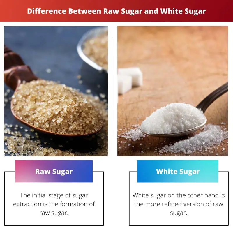 Difference Between Raw Sugar and White Sugar