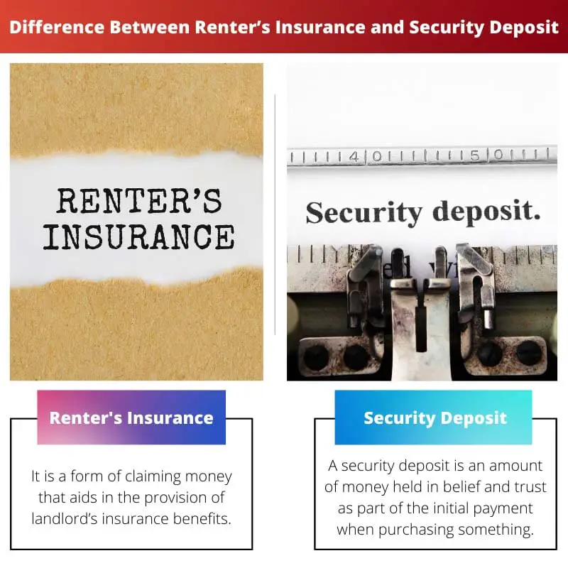 Difference Between Renters Insurance and Security Deposit