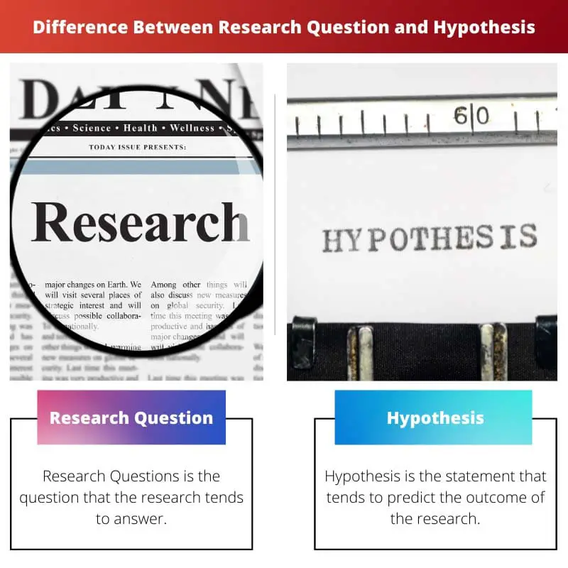 Difference Between Research Question and Hypothesis