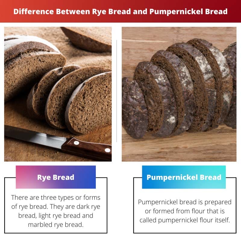 Difference Between Rye Bread and Pumpernickel Bread