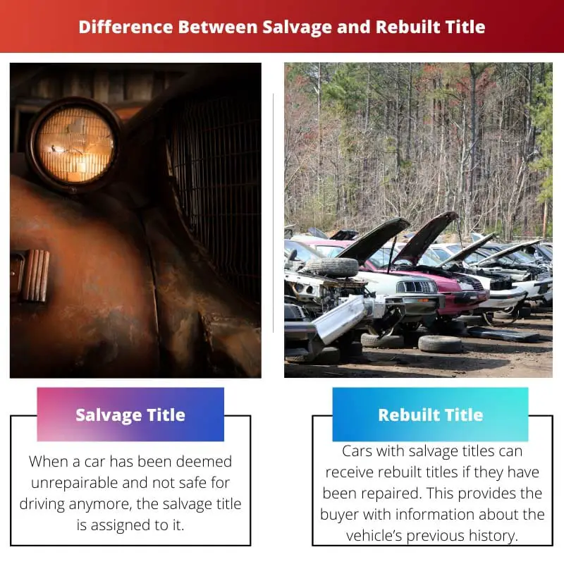 Difference Between Salvage and Rebuilt Title