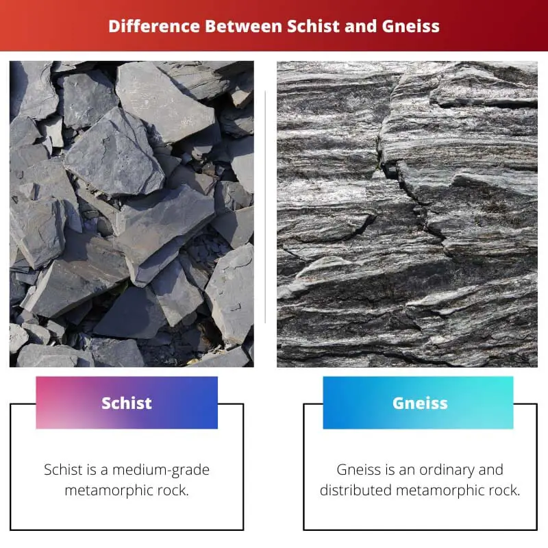 Difference Between Schist and Gneiss