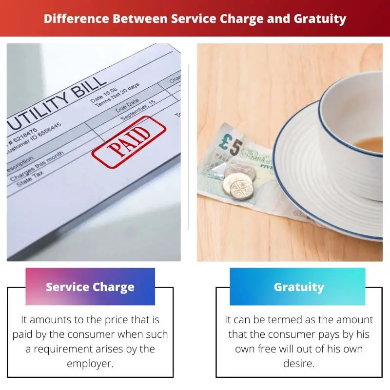 Difference Between Service Charge and Gratuity