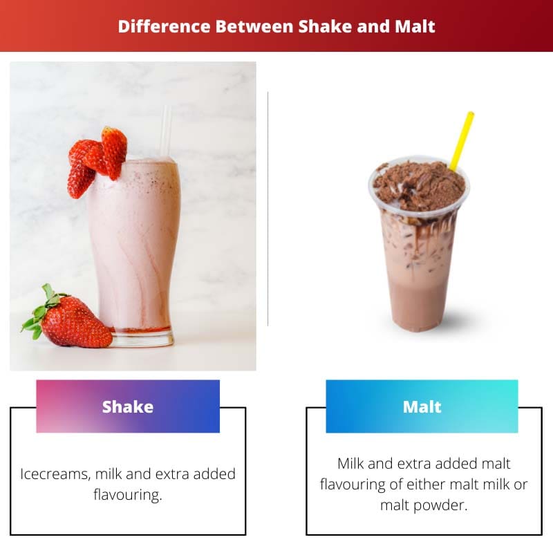 Difference Between Shake and Malt