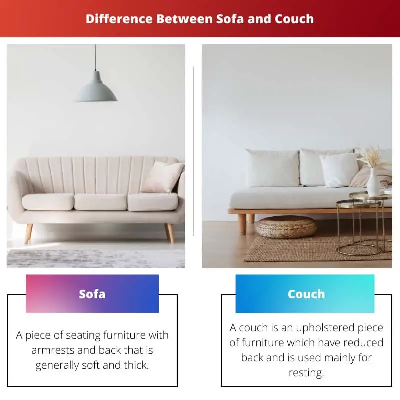 Difference Between Sofa and Couch