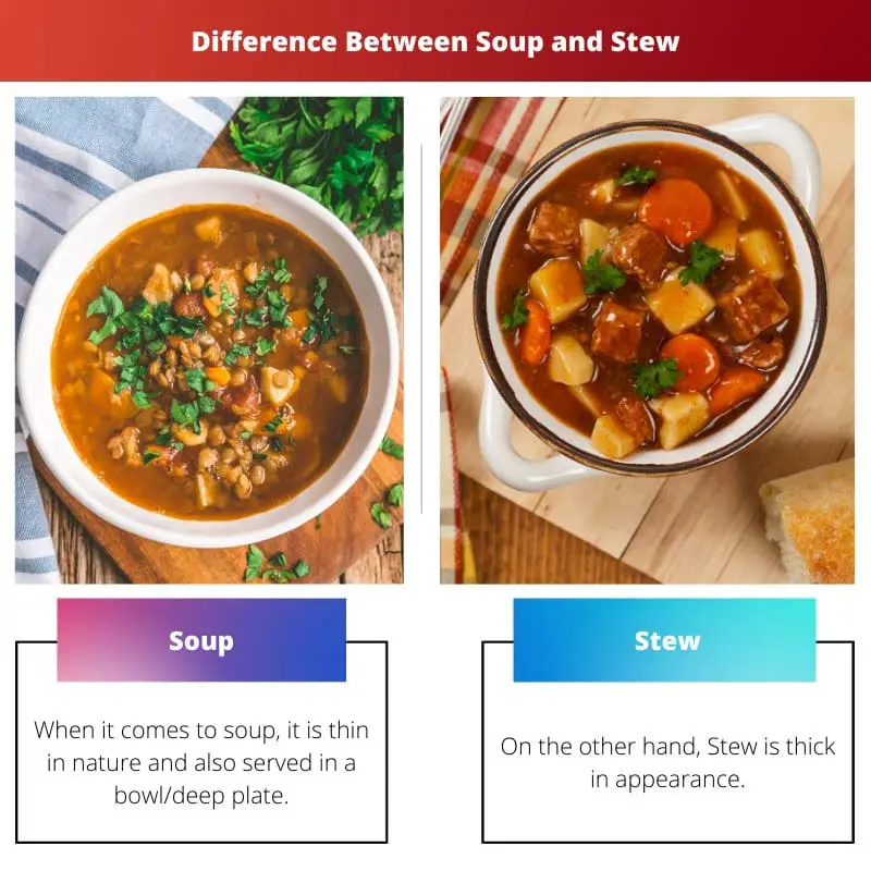 Difference Between Soup and Stew