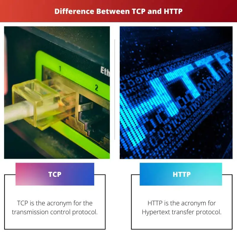 Difference Between TCP and HTTP