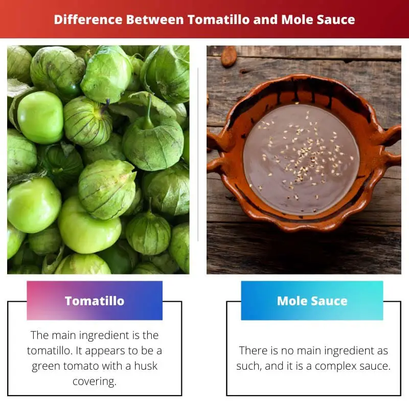 Difference Between Tomatillo and Mole Sauce