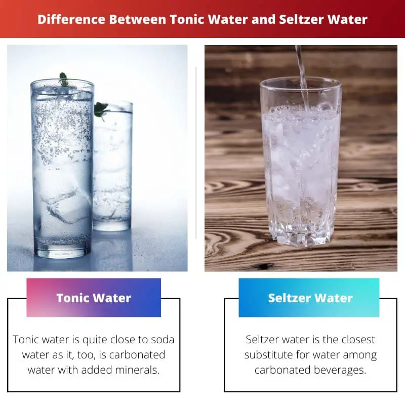 Difference Between Tonic Water and Seltzer Water
