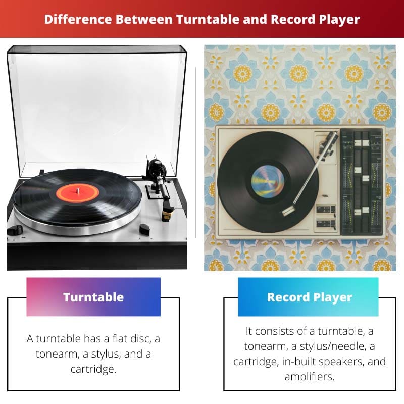 Difference Between Turntable and Record Player