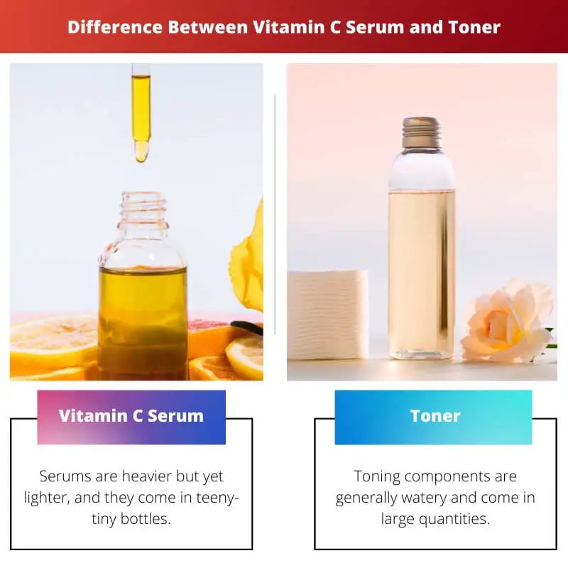 Difference Between Vitamin C Serum and Toner