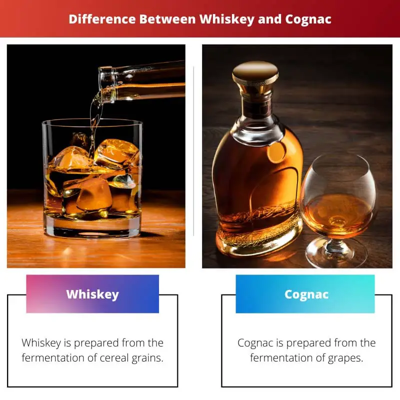 Difference Between Whiskey and Cognac
