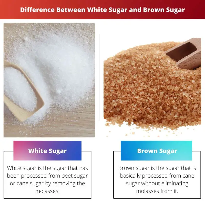 Difference Between White Sugar and Brown Sugar