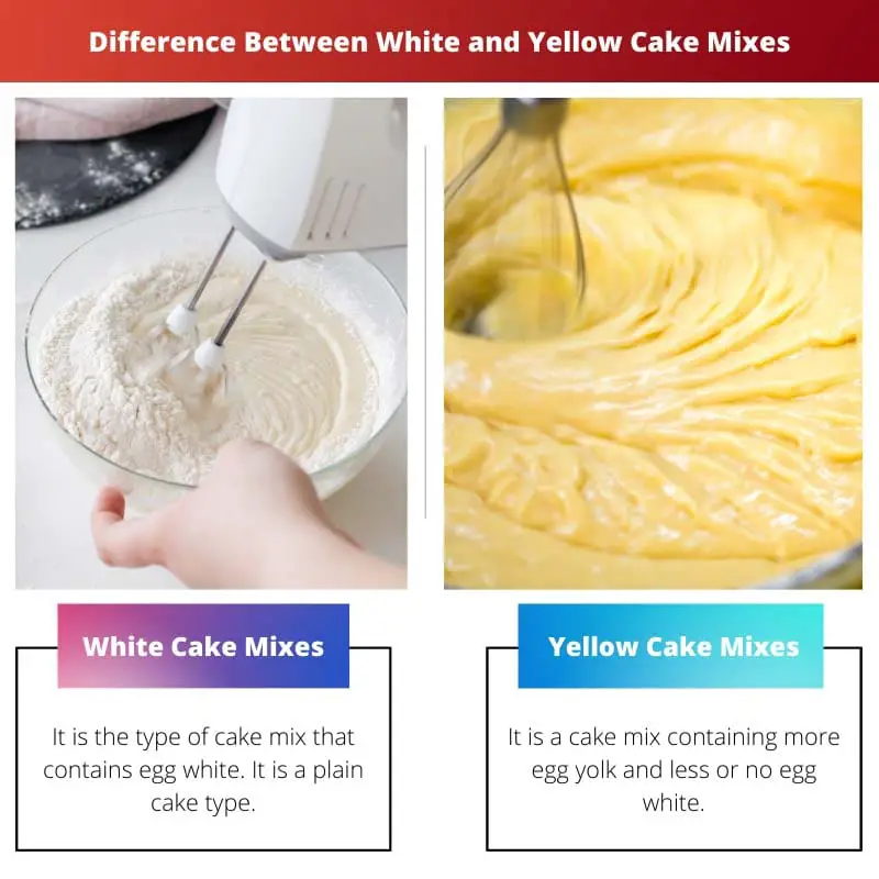 Difference Between White and Yellow Cake
